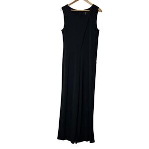 J Jason Wu Jumpsuit Size M Black Sleeveless Wide Leg‎ Pockets Comfy Stretchy